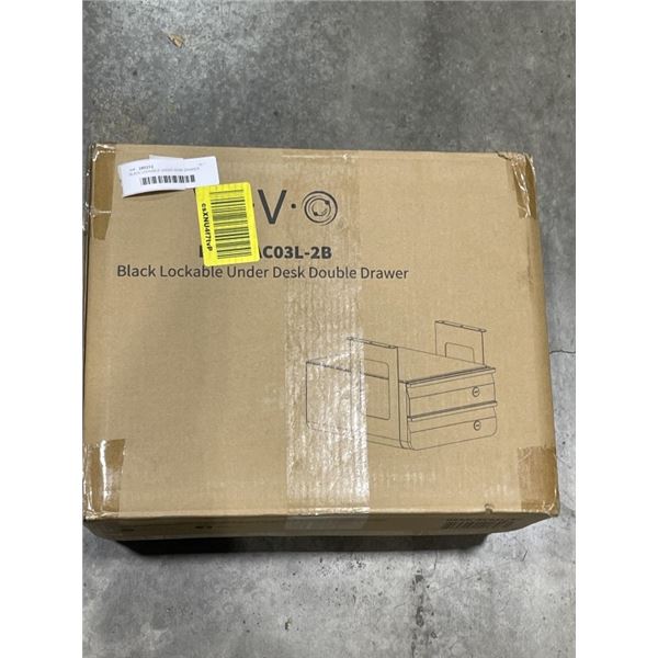 BLACK LOCKABLE UNDER DESK DRAWER