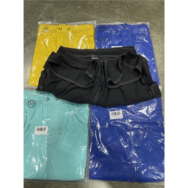 5 NEW PAIORS OF SHORTS, 3 SIZE 34, 2 SIZE 32