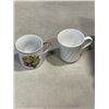 Image 2 : VINTAGE CANNISTER SET AND BOX OF COFFEE MUGS