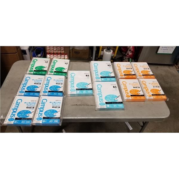 ASSORTED NEW A5 AND B5 LINED PAPER REFILLS FOR BINDERS