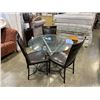 Image 2 : MODERN GLASS TOP TABLE AND 3 CHAIRS