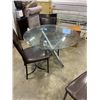 Image 5 : MODERN GLASS TOP TABLE AND 3 CHAIRS