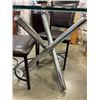 Image 6 : MODERN GLASS TOP TABLE AND 3 CHAIRS