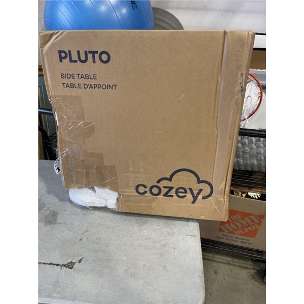 COZEY PLUTO BLACK WOOD SIDE TABLE