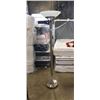 Image 1 : STAINLESS FLOOR LAMP W/ GLASS SHADE