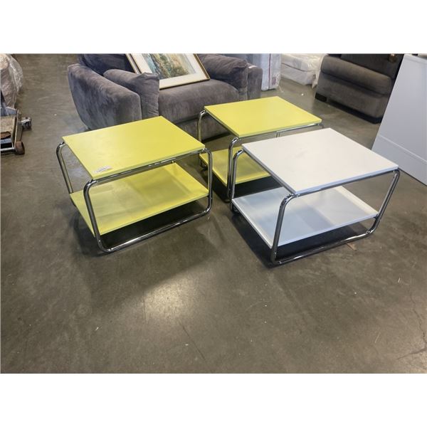 3 ROLLING IKEA END TABLES