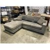 Image 1 : 2 PC GREY FABRIC SECTIONAL SOFA