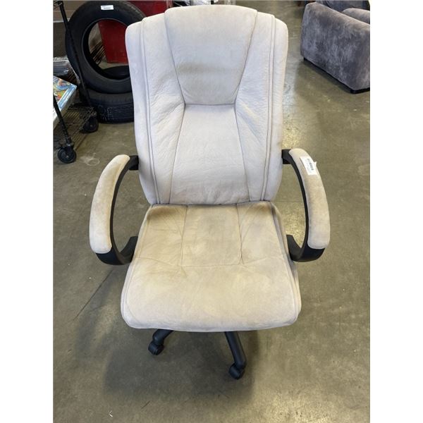 BEIGE MICRO FIBER OFFICE CHAIR