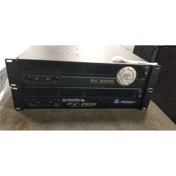 2 PEAVEY  PV-2600 PROFESSIONAL STEREO POWER AMPLIFIERS