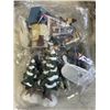 Image 6 : BOX OF CHRISTMAS VILLAGE PEOPLE AND ACCESSORIES