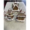 Image 5 : 3 CHRISTMAS VILLAGE GINGER BREAD HOUESES