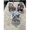 Image 1 : 3 CHRISTMAS VILLAGES - SWEET MENU SHOP, GUM DROP SHOP, AND FROSTYS PUB