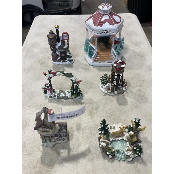 CHRISTMAS VILLAGE GAZEBO AND SCENERIES