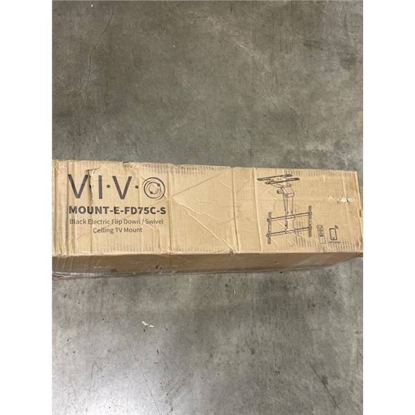 VIVO BLACK ELECTRIC FLIP DOWN SWIVEL TV CEILING MOUNT
