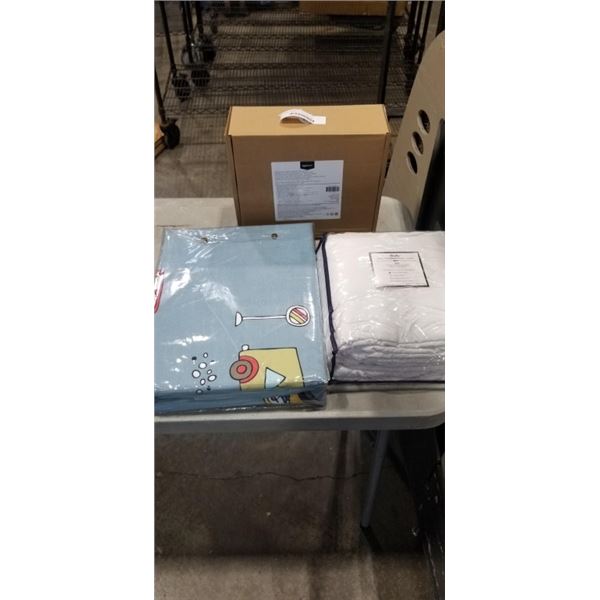 NEW TWIN SIZE DUVET COVER, BED SGHEET SET AND MATTRESS PROTECTOR