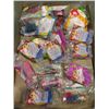 Image 1 : BOX OF VINTAGE MOSTLY SEALED COLLECTIBLE BARBIE MCDONALD'S TOYS