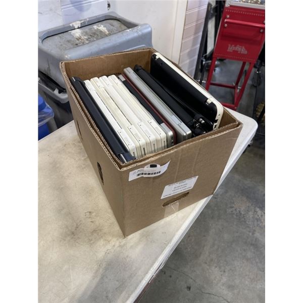 BOX OF LAPTOPS FOR PARTS