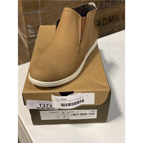NEW OLUKAI HAWAI'ILOA MANU HOPE WOMENS SIZE 7 FOX / OFF WHITE