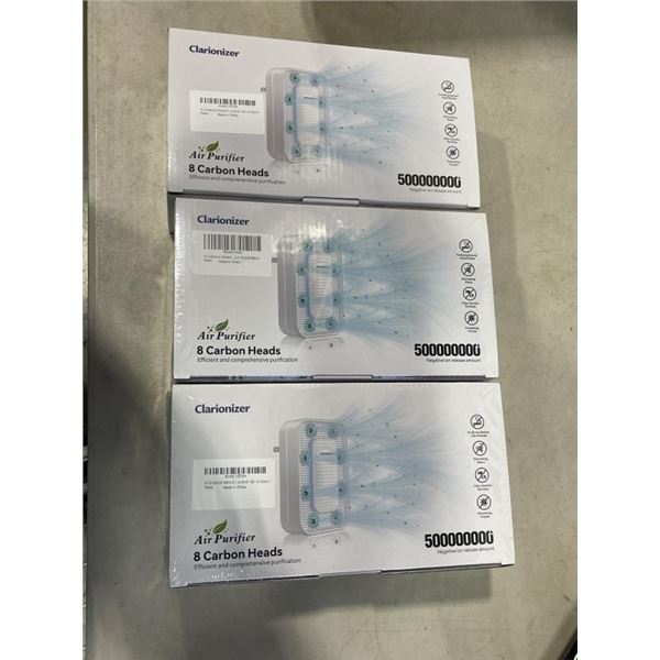 12 NEW WHITE PLUG AIR PURIFIER IONIZERS, EACH PACK COVERS 450SQFT