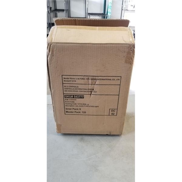 NEW CASE OF DARK PURPLE GIFT RIBBON, 120 ROLLS OF 66FT