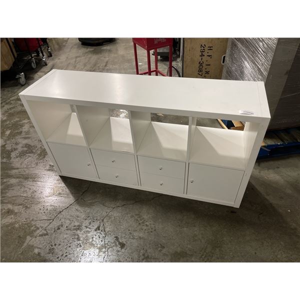 WHITE IKEA 8 CUBICLE DISPLAY SHELF