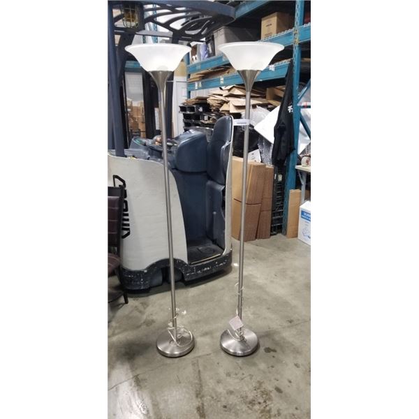 MATCHING CHROME FLOOR LAMPS