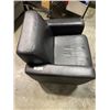Image 2 : MODERN BLACK LEATHER TUB CHAIR