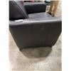 Image 4 : MODERN BLACK LEATHER TUB CHAIR