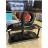 Image 2 : GLASS TV STAND W/ TV AND REMOTE