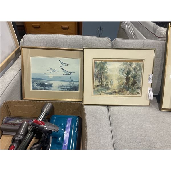 2 FRAMED OIL ON CANVAS'