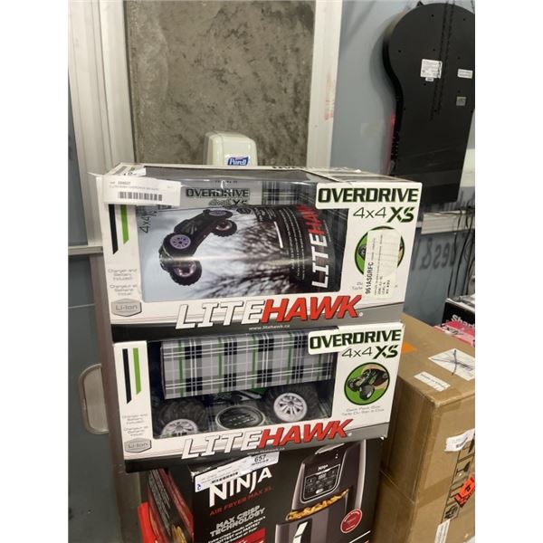 2 LITEHAWK OVERDRIVE 4X4 XS RC TRUCKS