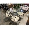 Image 2 : GLASS TOP ROUND DINETTE TABLE AND 4 CHAIRS