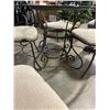 Image 3 : GLASS TOP ROUND DINETTE TABLE AND 4 CHAIRS