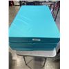 Image 1 : TEAL FOLDING SLEEP MATT, 39 X 76 INCH