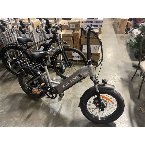 BLUTRON ELECTRIC FOLDING UTILITY BIKE 500W MOTOR, 70KM BATTERY RANGE - TESTED WORKING, RETAIL $1199