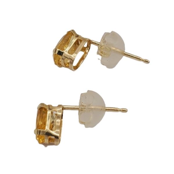 10KT YELLOW GOLD NATURAL CITRINE EARRINGS, RETAIL $500.00. CITRINE IS THE BIRTHSTONE FOR NOVEMBER.
