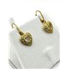 Image 3 : GOLD PLATED STERLING SILVER NATURAL ROSE CUT DIAMOND (0.25CT) DROP STYLE HEART EARRINGS, W/A $370.00