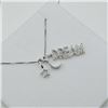 Image 3 : STERLING SILVER NATURAL DIAMOND (0.04CT) DREAM, STAR AND CRESENT MOON PENDANT WITH STERLING SILVER C