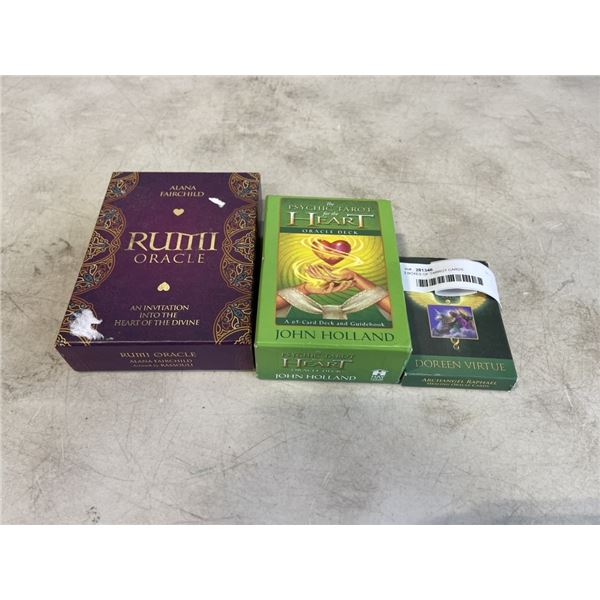 3 BOXES OF TARROT CARDS