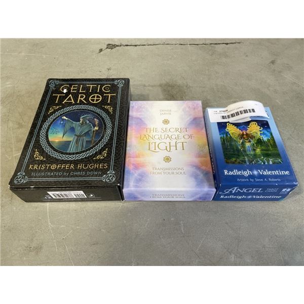 3 BOXES OF TARROT CARDS