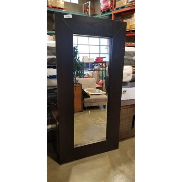 LARGE WOOD FRAMED FLOOR MIRROR