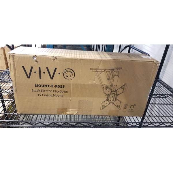 VIVO BLACK ELECTRIC FLIP DOWN TV CEILING MOUNT