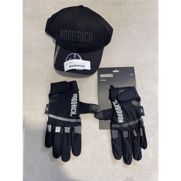 NEW HOODRICH BALL CAP AND PAIR OF GLOVES SIZE SMALL/MEDIUM