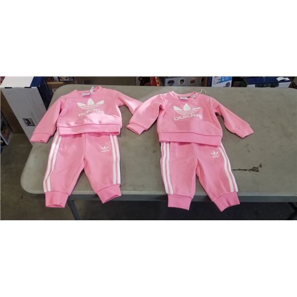 2 NEW 2PC ADIDAS INFANT GIRLS TRACK SUIT SETS SIZE 6-9M