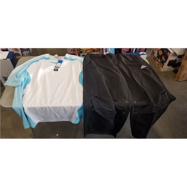 NEW MENS ADIDAS JERSEY AND PARACHUTE PANT - SIZE X-LARGE