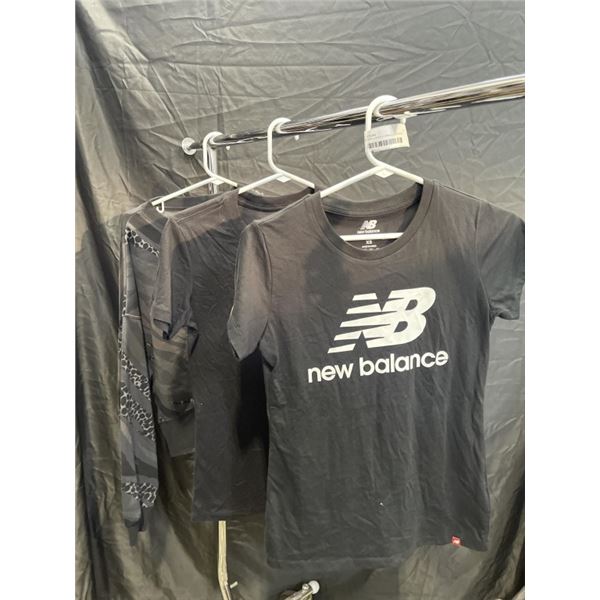 3 PCS NEW LADIES X-SMALL CLOTHING - NIKE HOODY AND T-SHIRT, AND NEW BALANCE TEE