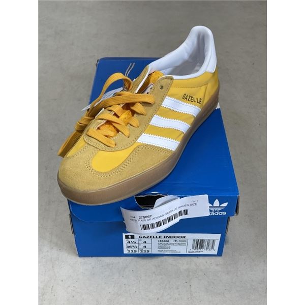 NEW PAIR OF ADIDAS GAZELLE SHOES SIZE US 4.5