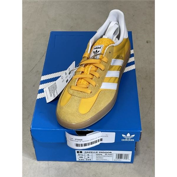 NEW PAIR OF ADIDAS GAZELLE SHOES SIZE US 5.5