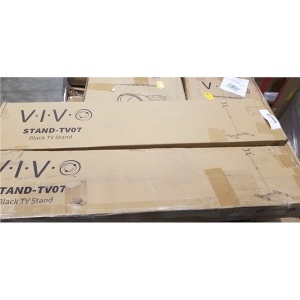 2 VIVO BLACK FLOOR TV STANDS