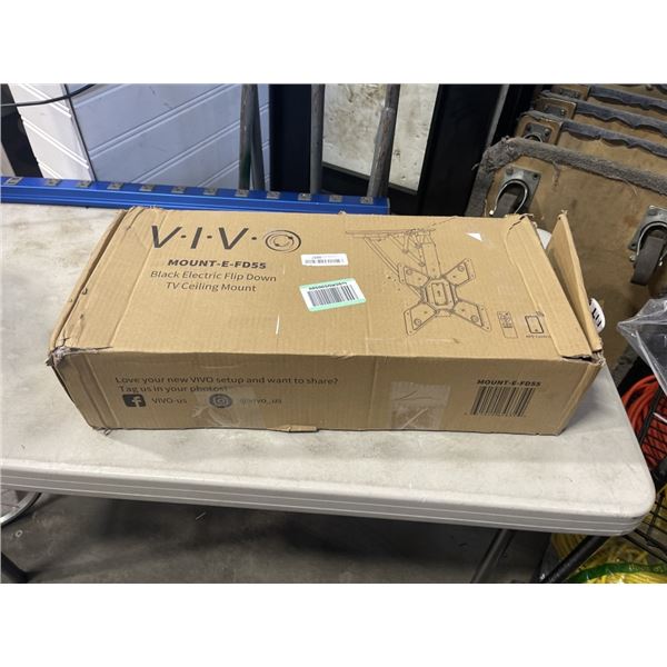 VIVO BLACK ELECTRIC FLIP DOWN TV CEILING MOUNT